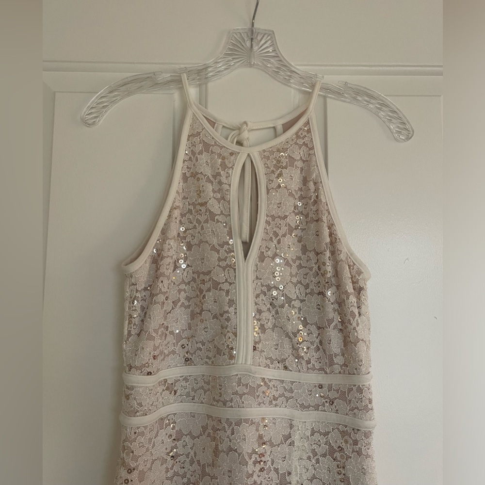 Prom dress, worn only once. Clean condition of the dress. Cut on the left leg.